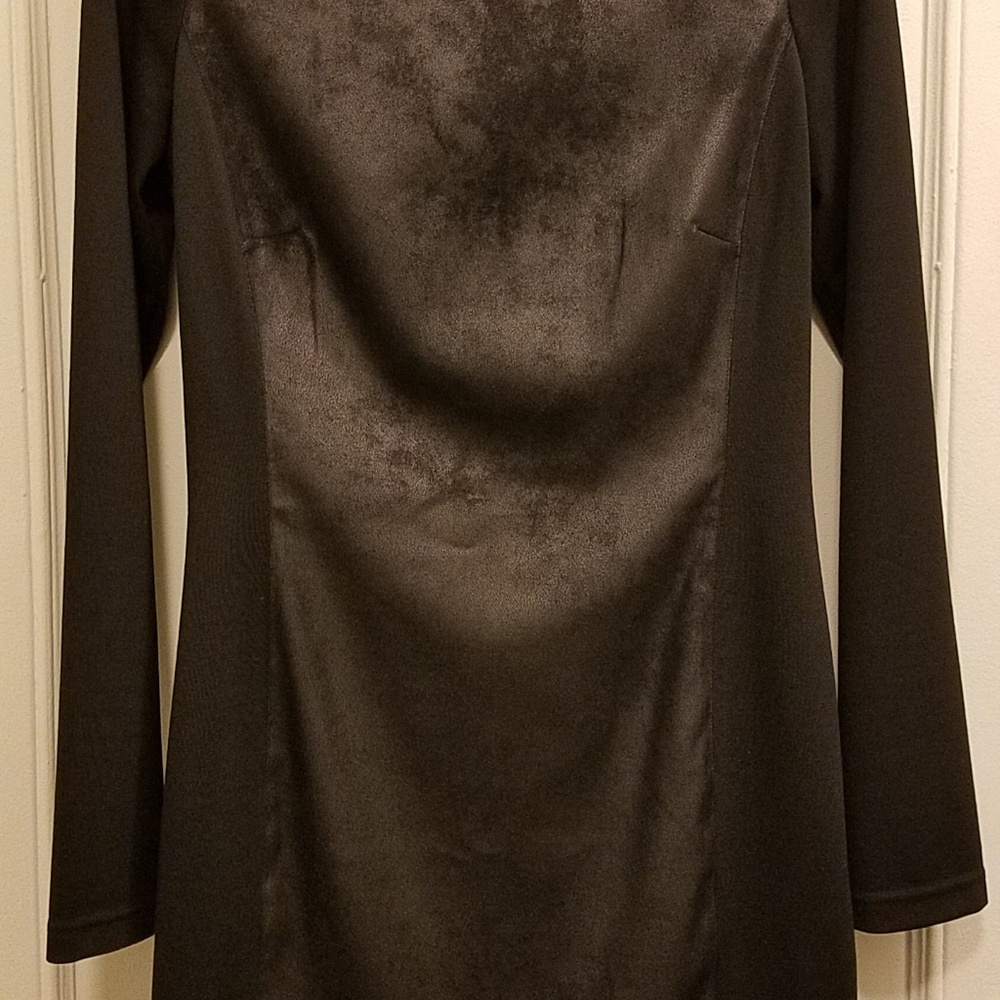 Armani Exchange mini black long sleeve dress